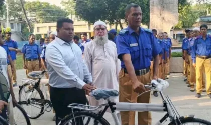 আত্রাইয়ে ৬৮ গ্রাম পুলিশ পেলেন বাইসাইকেল, বাড়বে মাঠপর্যায়ের তৎপরতা